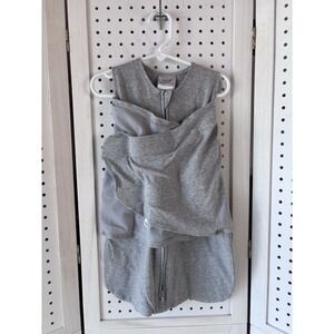 Halo Sleep Sack Baby Swaddle‎ 0-3m Gray 100% Cotton EUC